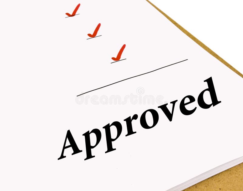 Lista de verificação aprovada do status ilustração do vetor Lista de verificação aprovada do status ilustração do vetor