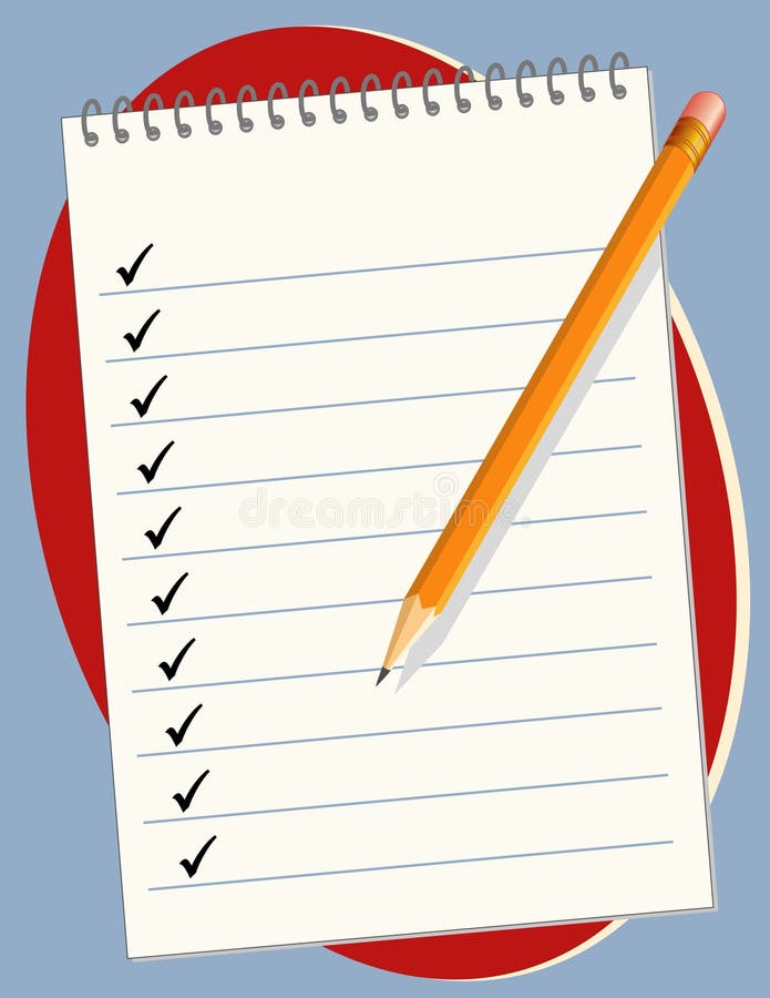 Lista di controllo EPS+JPG illustrazione vettoriale Lista di controllo EPS+JPG illustrazione vettoriale