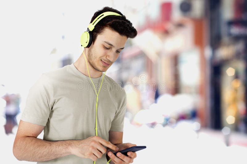 Listening music royalty free stock images