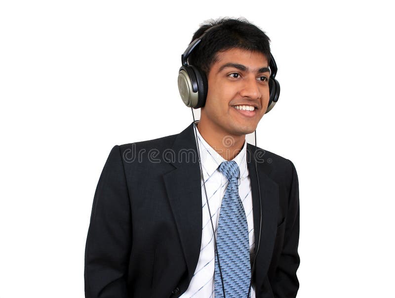 Listening to music royalty free stock images