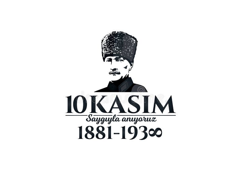 Listopadu 10 śmierci dzień Mustafa Kemal Ataturk ilustracja wektor Listopadu 10 śmierci dzień Mustafa Kemal Ataturk ilustracja wektor