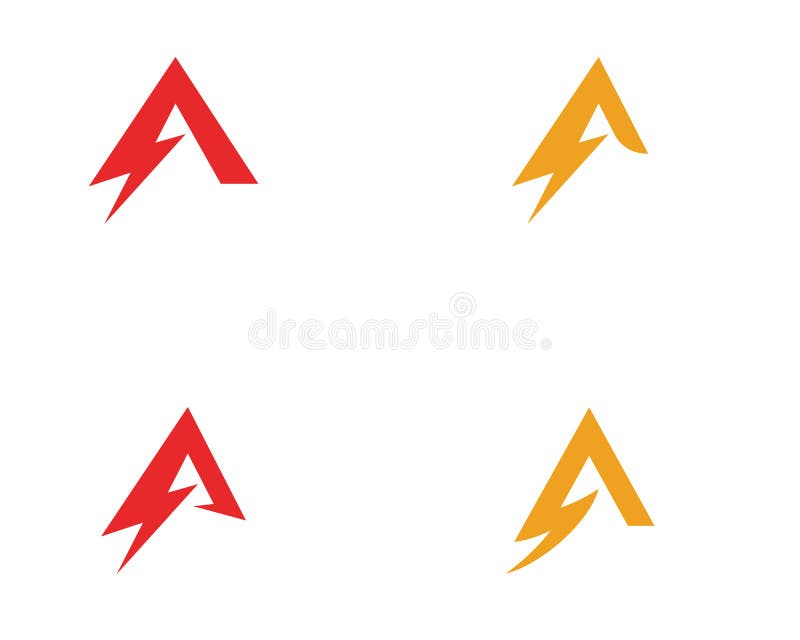Listowy Błyskawicowy logo ilustracja wektor