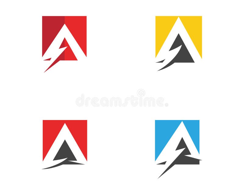 Listowy Błyskawicowy logo ilustracja wektor