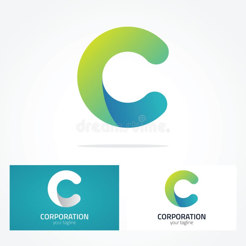 Listowy logo C royalty ilustracja Listowy logo C royalty ilustracja