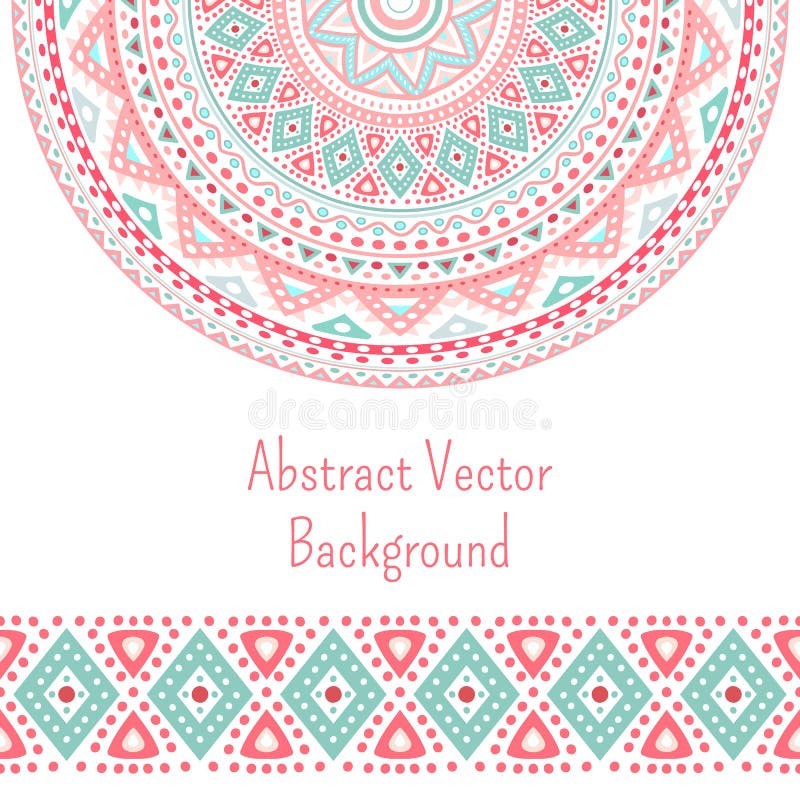 Tribal ethnic seamless stripe and round pattern background. Vector illustration for your cute feminine romantic design. Aztec sign on white background. Pink and blue colors. Borders and frames. Tribal ethnic seamless stripe and round pattern background. Vector illustration for your cute feminine romantic design. Aztec sign on white background. Pink and blue colors. Borders and frames.