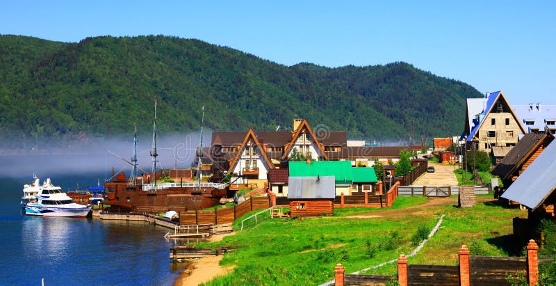 Listvianka settlement, Lake Baikal, Russia.