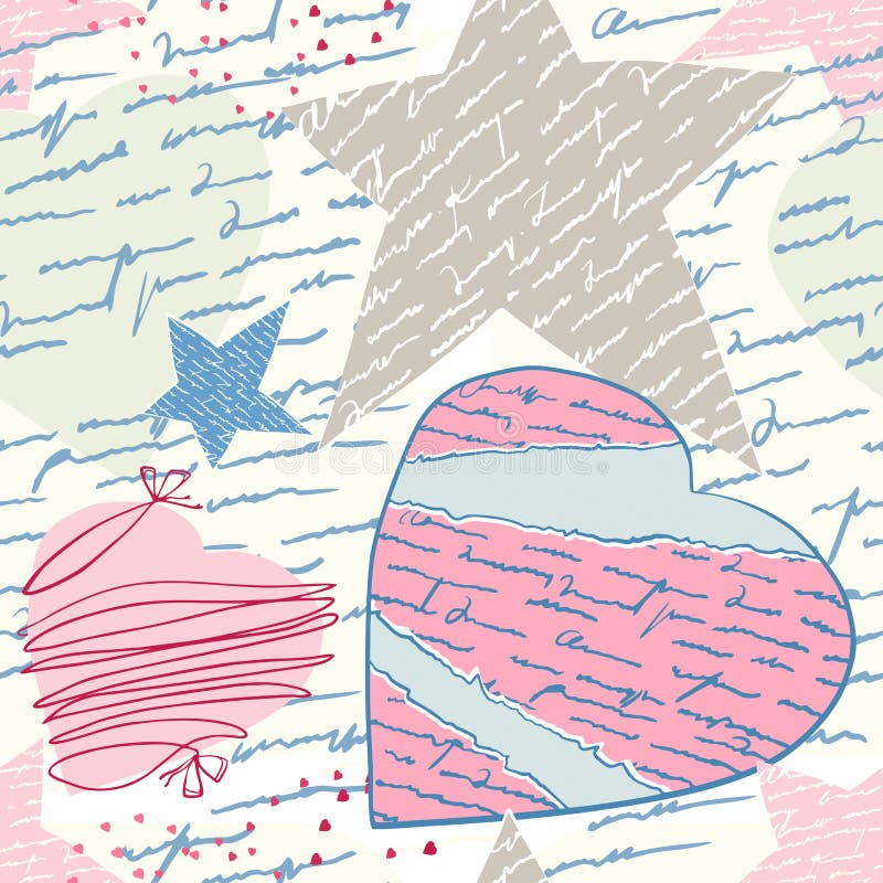 listy kochają bezszwowego ilustracja wektor listy kochają bezszwowego ilustracja wektor