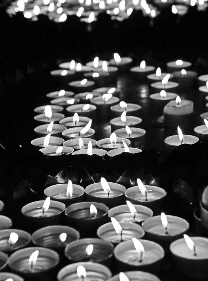 Lit Candles at Mass in Church Stock Photo Image of conventa, catholic