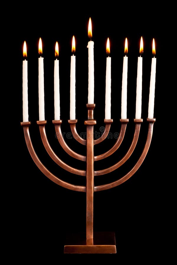 Hanukkah Menorah Candles Isolated Stock Photo Image of chanukkah