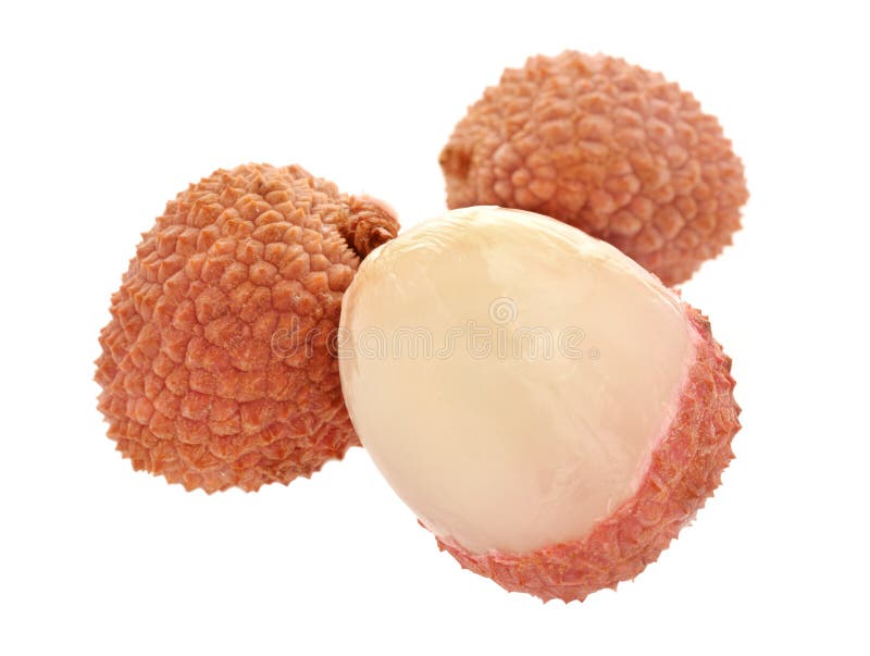 Lychee Chinese Fruit Isolated On White Stock Image Image Of Tropical Peeled 108778847