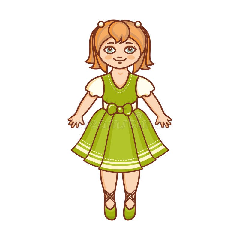 Lite ballerina i en härlig klänning royaltyfri illustrationer Lite ballerina i en härlig klänning royaltyfri illustrationer