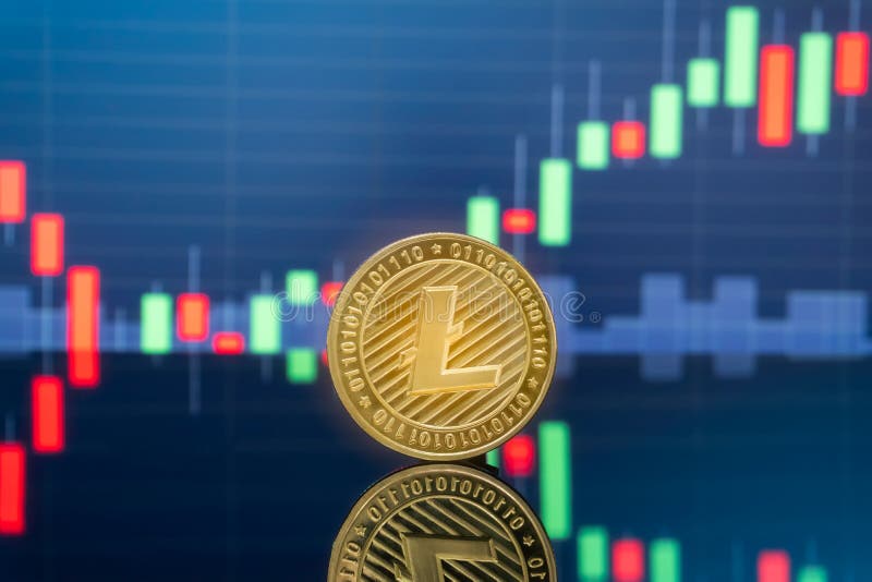 Litecoin i cryptocurrency inwestuje pojęcie zdjęcia royalty free
