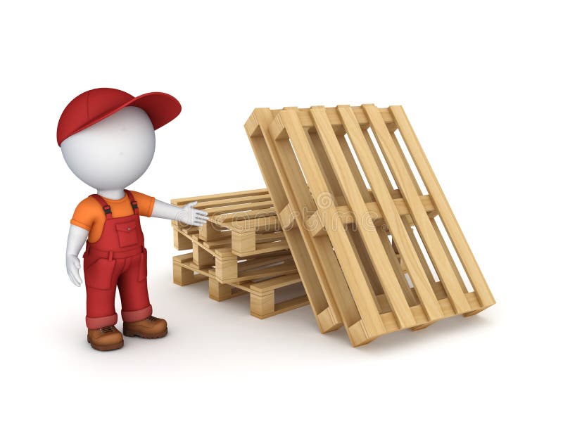 liten person 3d i workwear stock illustrationer liten person 3d i workwear stock illustrationer
