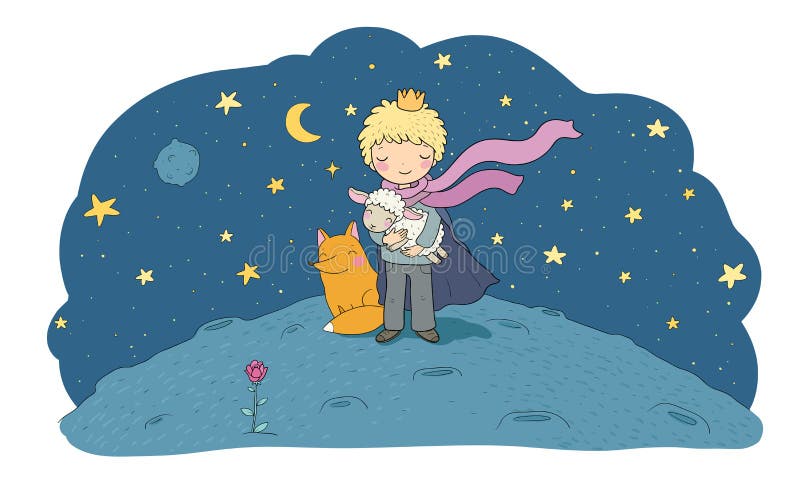 liten prince En saga om en pojke, en ros, en planet och en räv