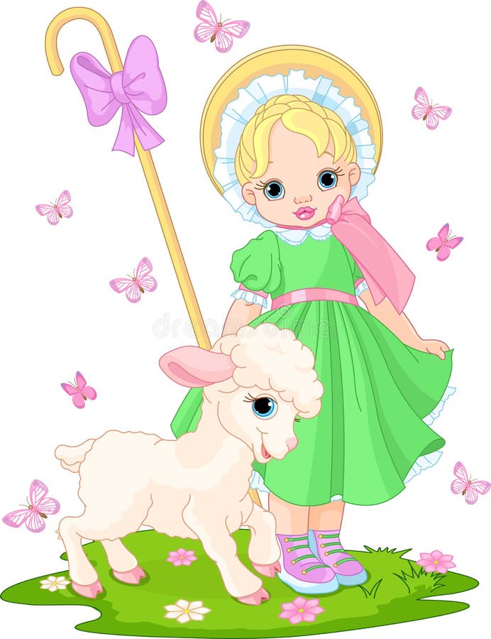 Liten shepherdess för lamb
