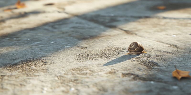 Liten snail på dekorgolv CloseUp for Nature Photogratography vektor illustrationer