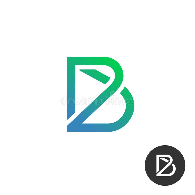 Litera b: model pentru sigla pentru sârmă din industrie liniară. vector illustration