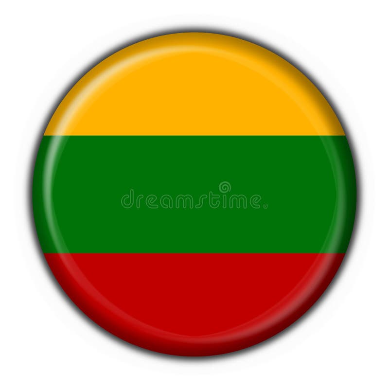 Lithuania button flag round shape