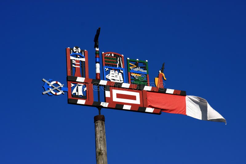 Lithuania Klaipeda Colorful Weathervane Stock Photo Image of wood