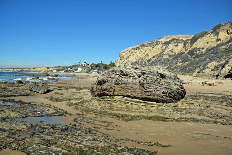 Litoral em Crystal Cove State Park, Califórnia do sul foto de stock Litoral em Crystal Cove State Park, Califórnia do sul foto de stock