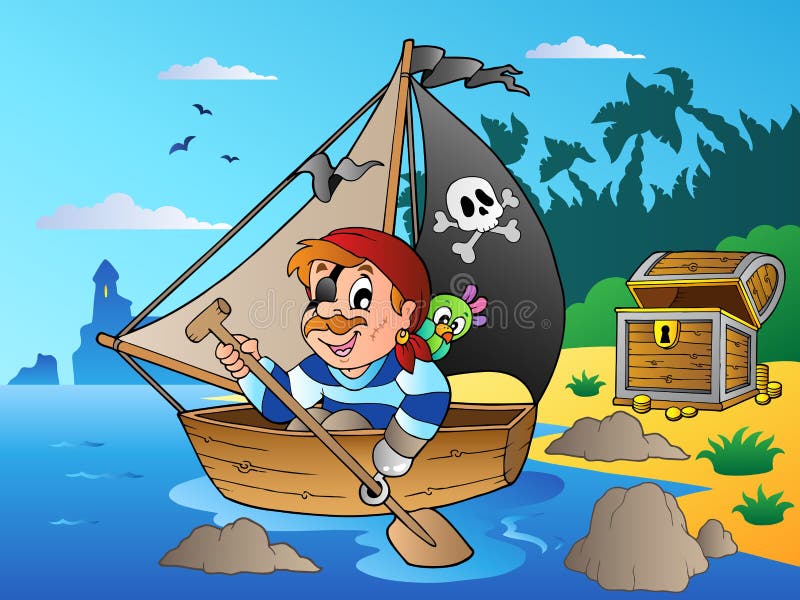 Litorale con il giovane pirata 1 del fumetto