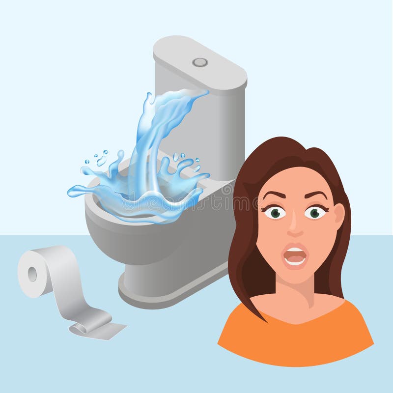 Clogged Toilet Clip Art