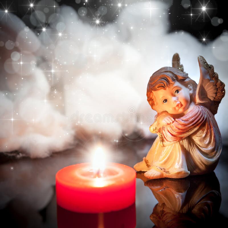 Little angel with candle