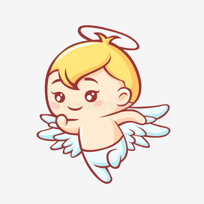 Little Angel Cartoon. Kawaii Smiling Cute Angel Yellow Haircut with Wings and Halo. Stock Vector - Illustration of background, drawing: 185025166 Little Angel Cartoon. Kawaii Smiling Cute Angel Yellow Haircut with Wings and Halo. Stock Vector - Illustration of background, drawing: 185025166