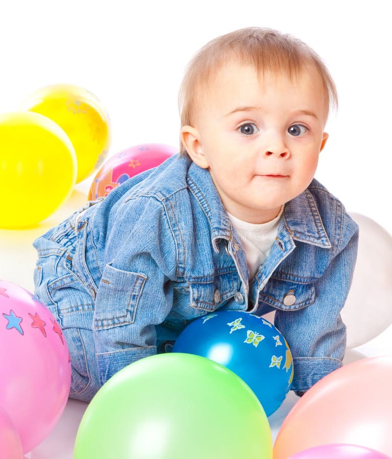 Blowing up a Balloon stock photo. Image of simple, colored - 13063194