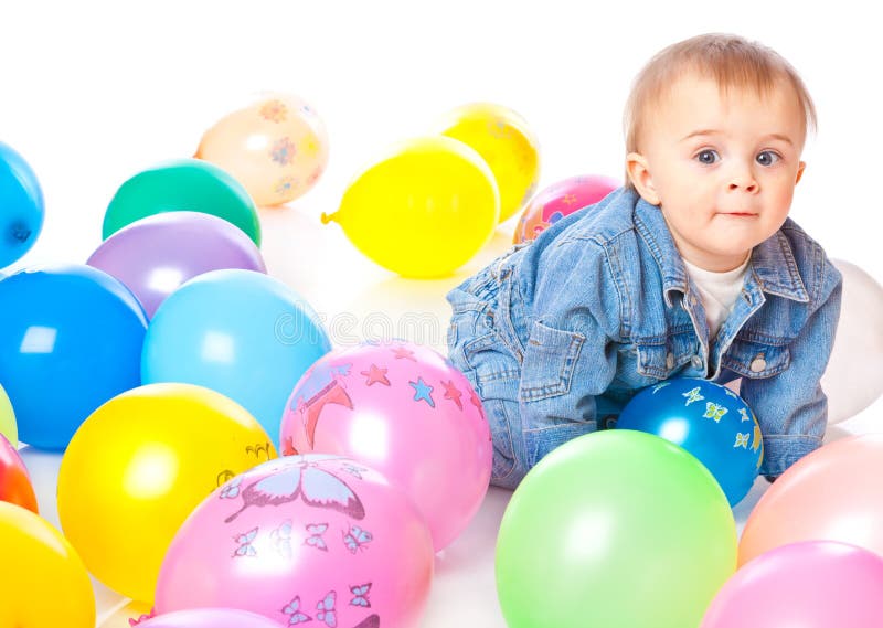 Infant Baby Boy Playing with Easter Eggs Stock Image - Image of band ...