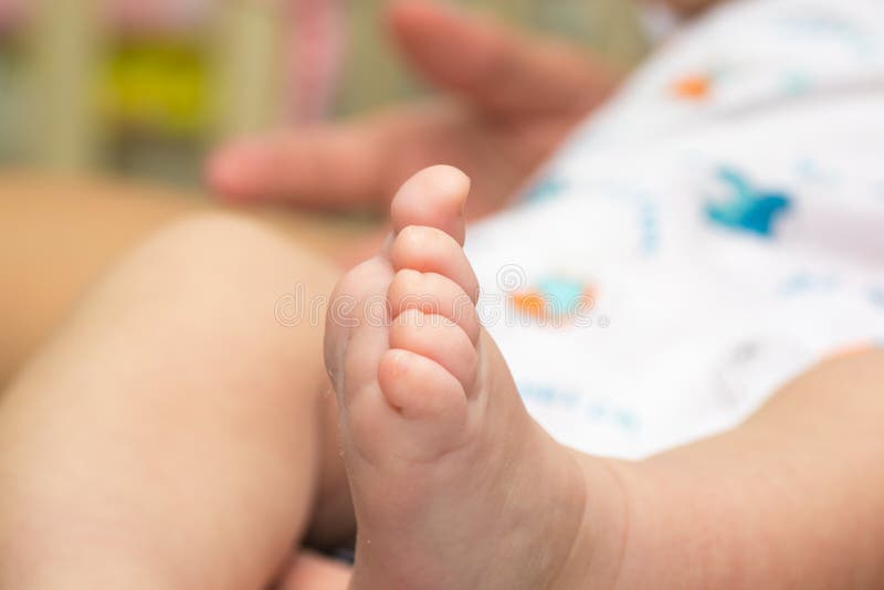 Little baby feet stock photo. Image of children, doctor 61059288