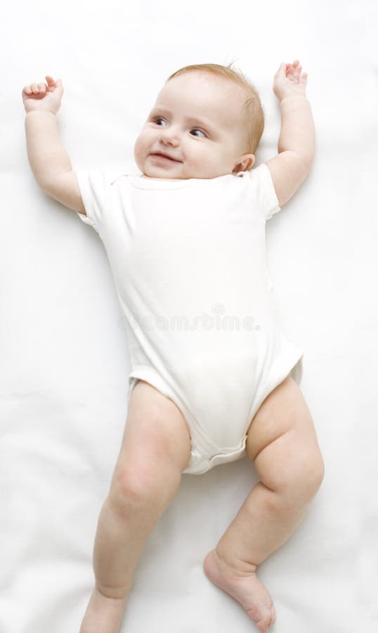 Little baby on a white background
