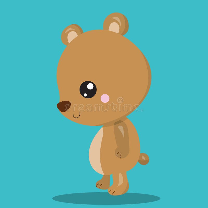 LITTLE BEAR SIDE RIGHT 01 stock vector. Illustration of bear - 197985535