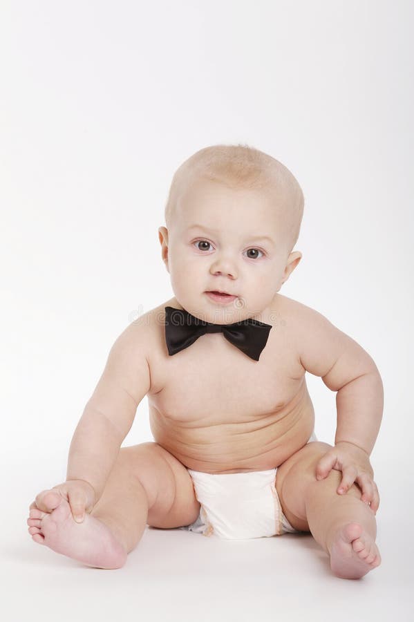 Little Beautiful Boy with Bow Tie Stock Photo Image of baby, adorable