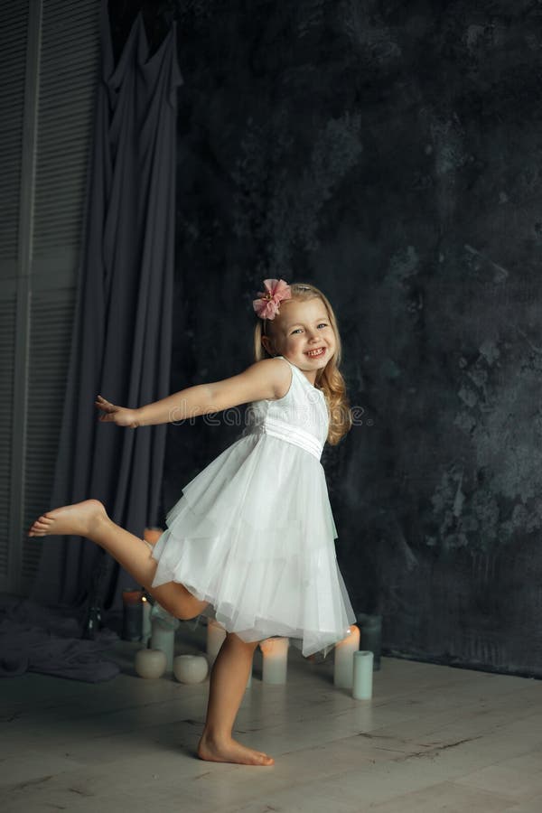 Little blonde hair girl as ballerina stock photo Little blonde hair girl as ballerina stock photo