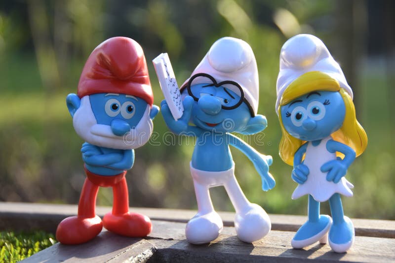 Little Blue Smurfs and Forest Editorial Photo - Image of smurf, rubber:  141635326