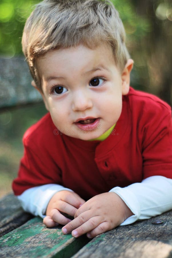 Little boy stock image. Image of people, portrait, park - 10846409