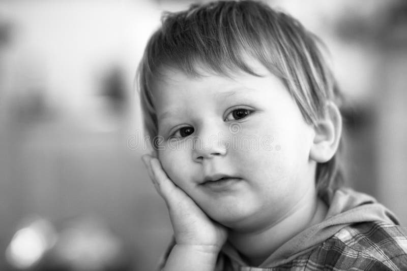 Sad Little Boy stock photo. Image of portraits, person - 441440