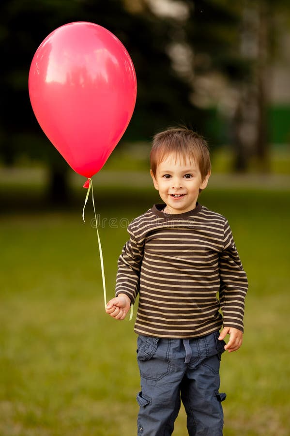 Little Boy With Balloon Royalty Free Stock Images Image 28246649