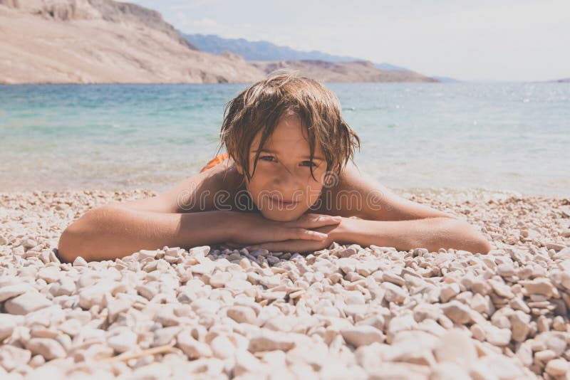 Little boy on the beach royalty free stock photo Little boy on the beach royalty free stock photo