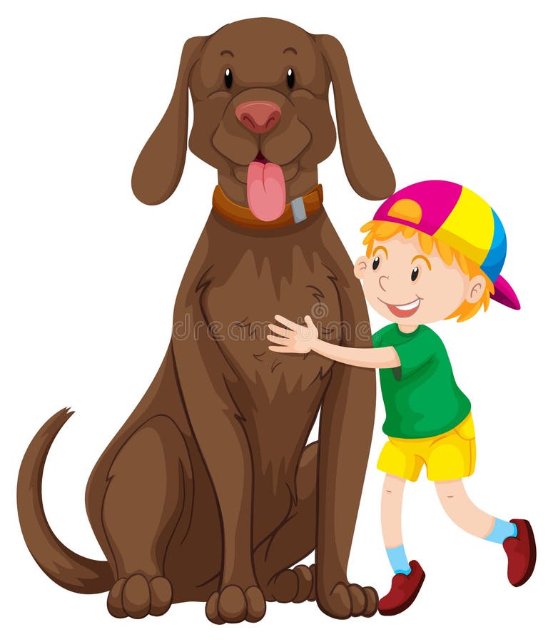 Little Boy Big Dog Stock Illustrations 178 Little Boy Big Dog Stock