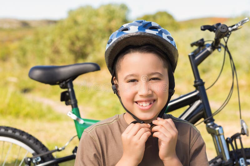 Little boy on a bike ride stock photo. Image of leisure 50468504