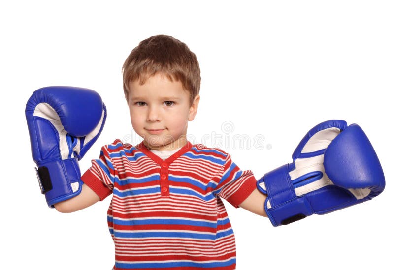 Little Boy with Boxing Gloves Stock Photo Image of conflict, child