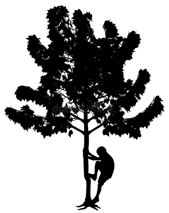 Man Climbing On A Tree Vector Illustration Royalty-Free Stock Image -  Storyblocks