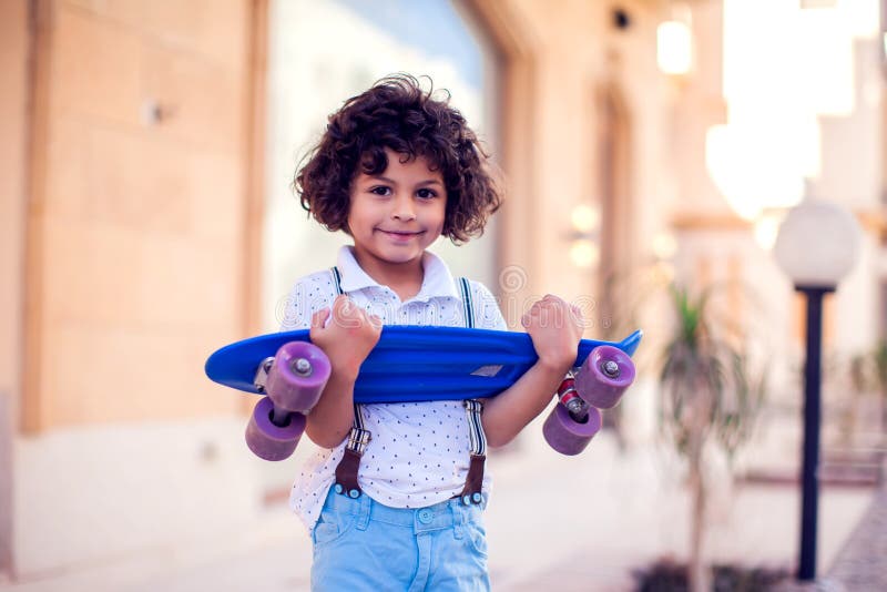 Blonde Messy Hair Boy with Skateboard - wide 11