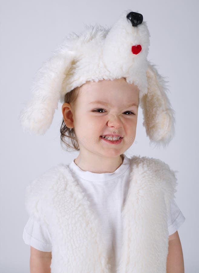 Little Boy with Dog Costume Stock Image Image of cute, holiday 76574839