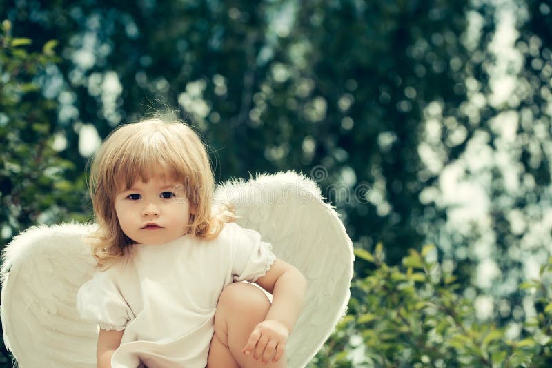 Little Boy Dressed As Angel Stock Photo - Image of heaven, lovely: 71756592