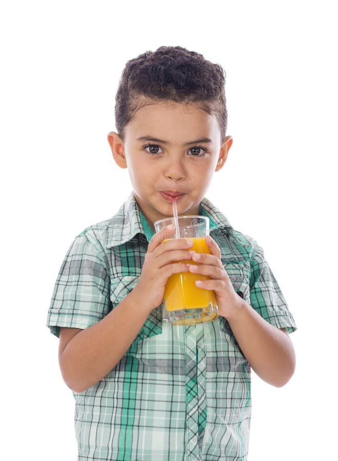 Little Boy Drinking a Glass of Juice Stock Photo Image of cute, child