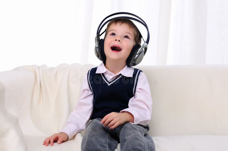 Little boy enjoys the music