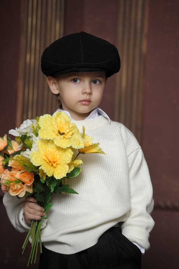 Little Boy with flowers